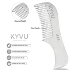 Handmade 7.5 cm Aluminium (6163 Grade) Moustache & Beard Comb for Men (A24)