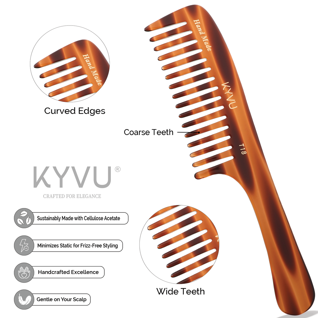 Handmade 22.1 cm Gentle Glide Wide Comb (T18)
