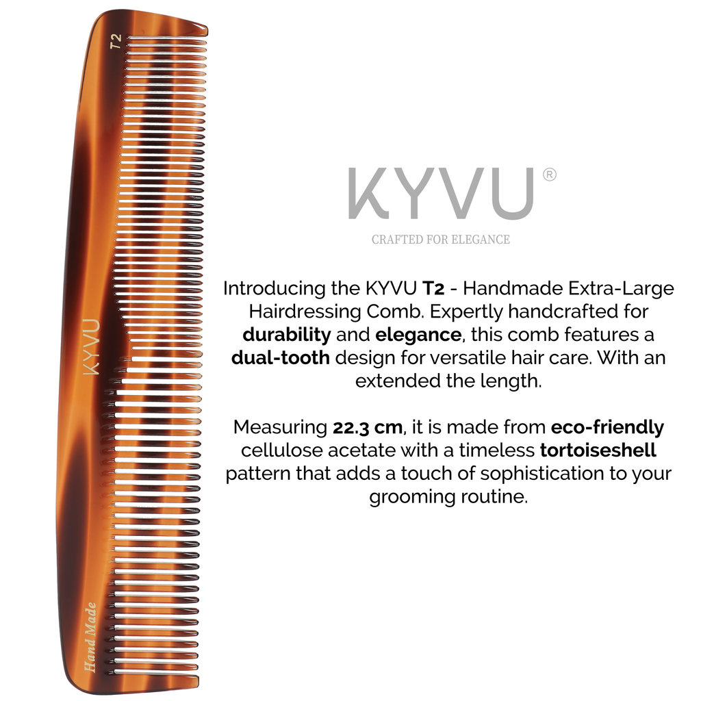 Handmade 22.3 cm Extra-Large Hairdressing Comb (T2)