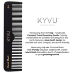 Peigne de voyage compact fait main de 12,9 cm (T4)