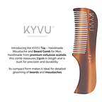 Handgefertigter 7,5 cm langer Schnurrbart- und Bartkamm aus Zelluloseacetat (Schildpatt) für Männer (T24)