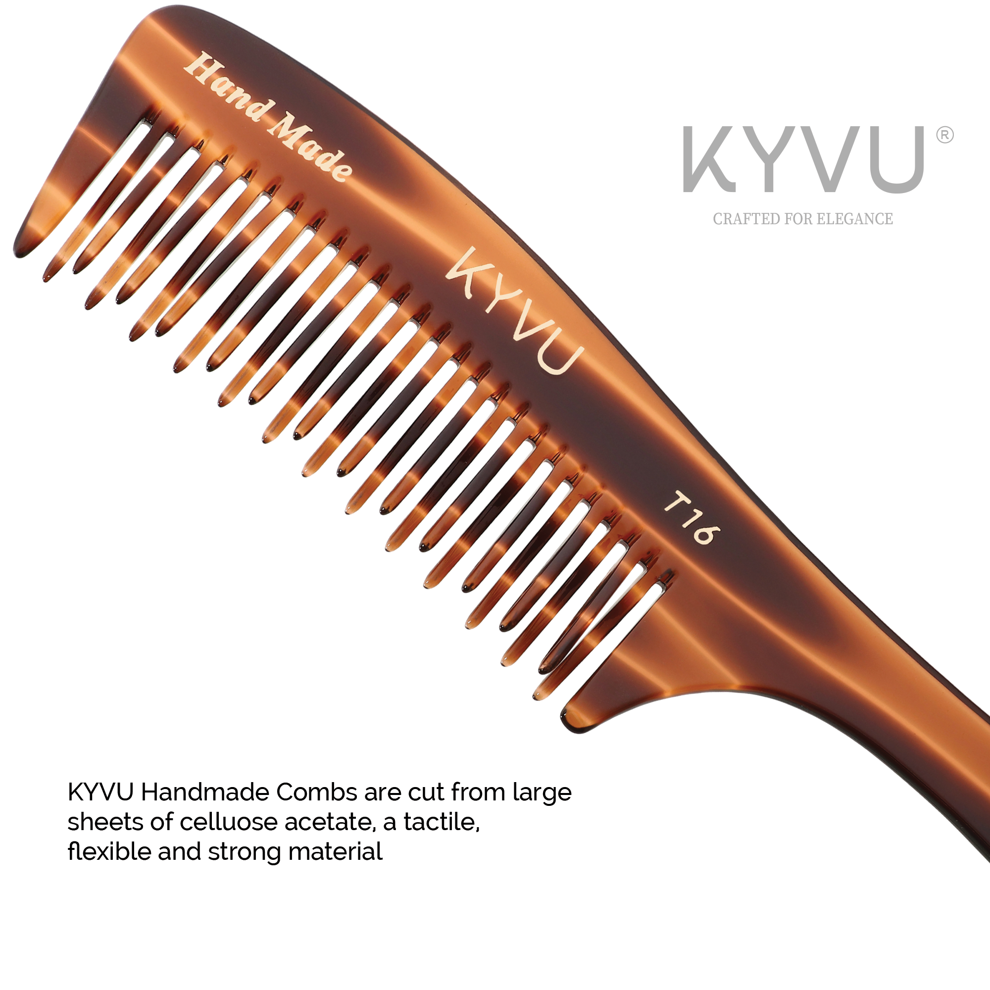Handmade 19.0 cm Intertwined Styling Comb (T16)