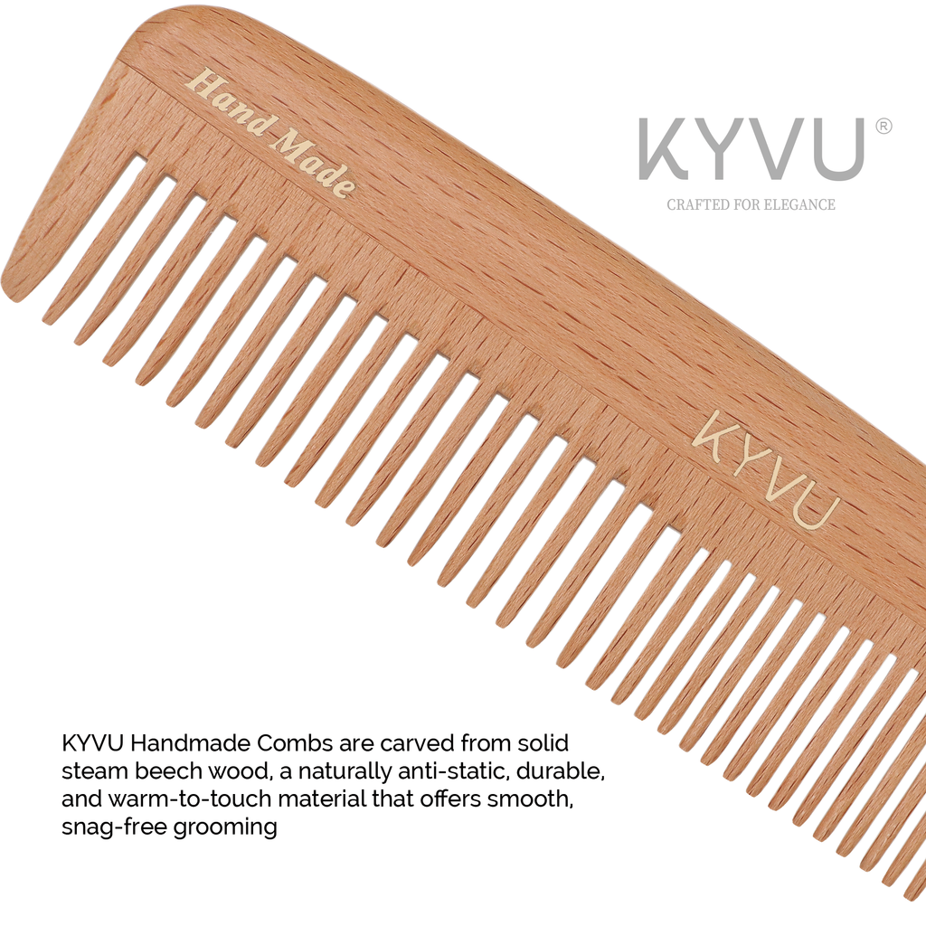 Large Wooden Dual-Tooth Comb – Hairdressing Comb (W2)