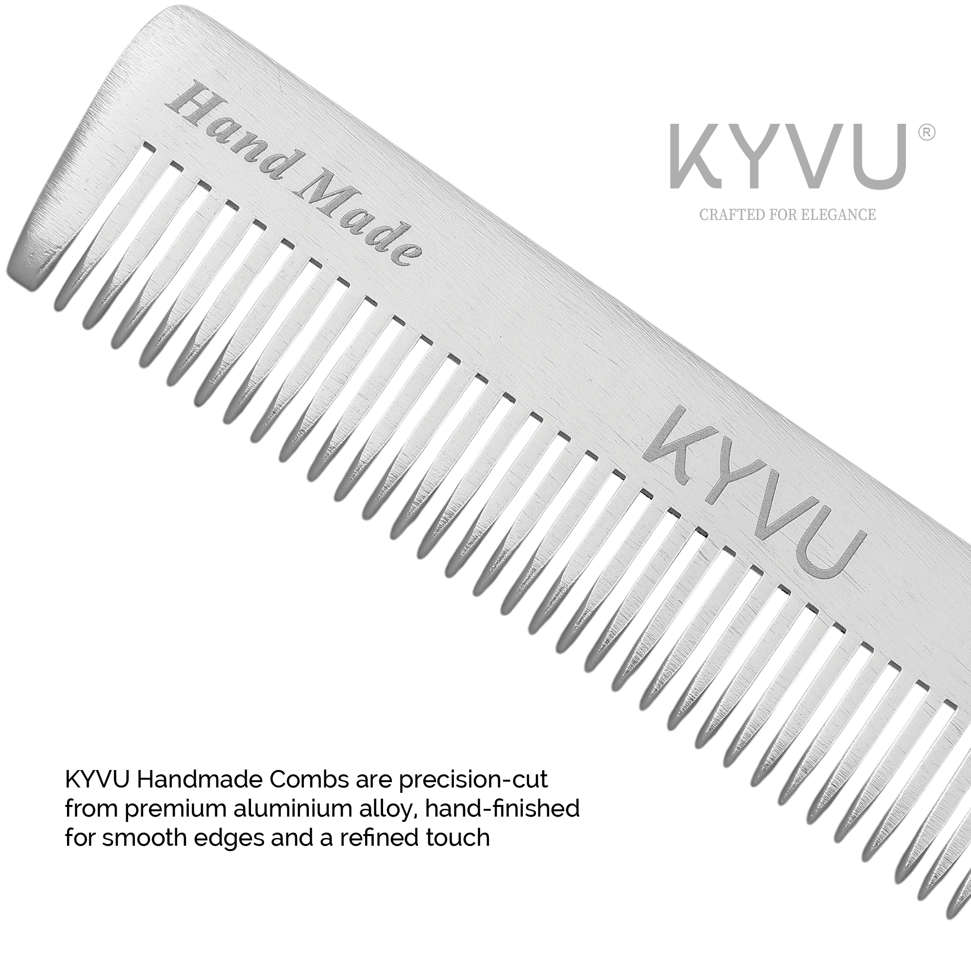 Compact Aluminium Coarse-Tooth Comb – Hairdressing Comb (A2)