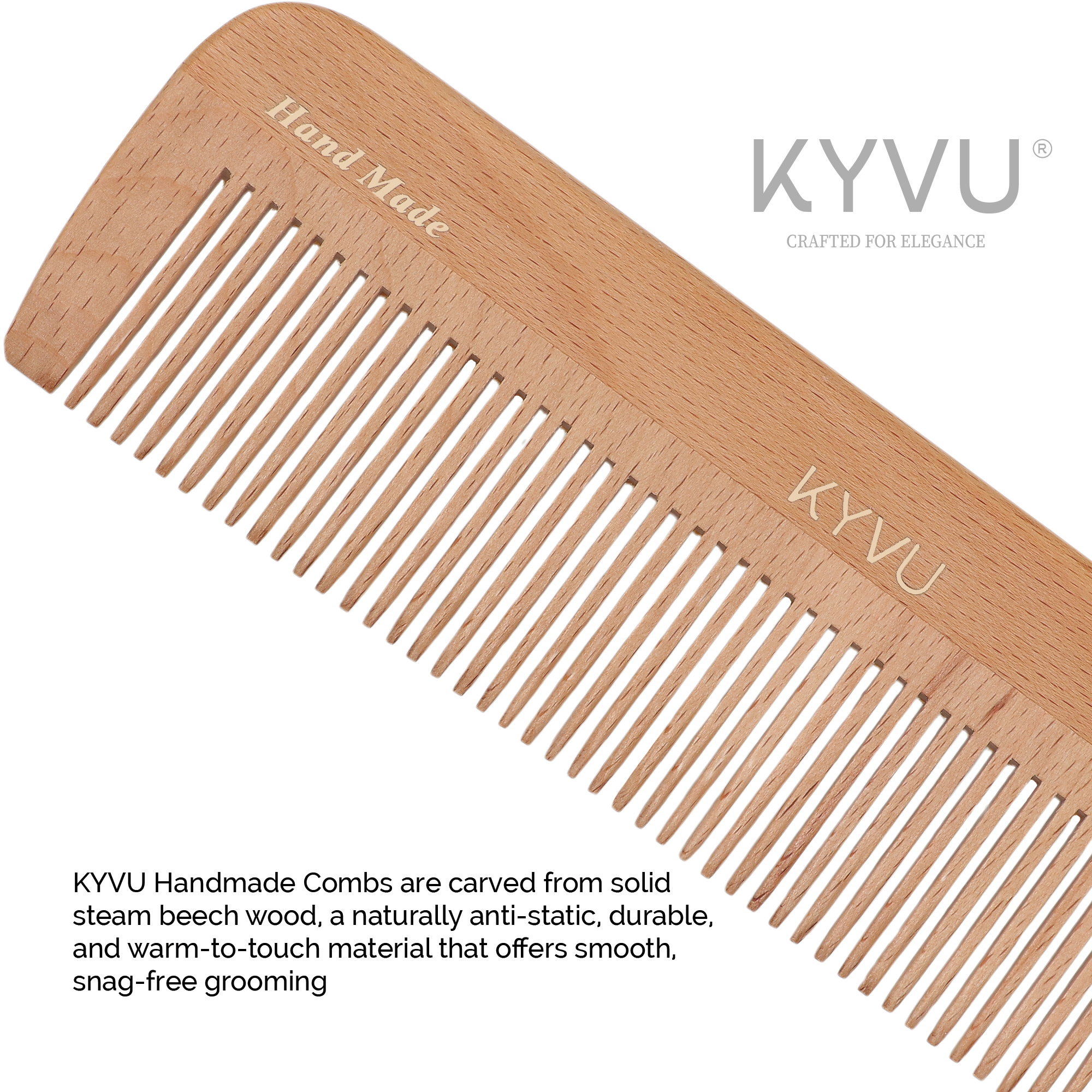 Classic Wooden Coarse-Tooth Comb – Hairdressing Comb (W3)