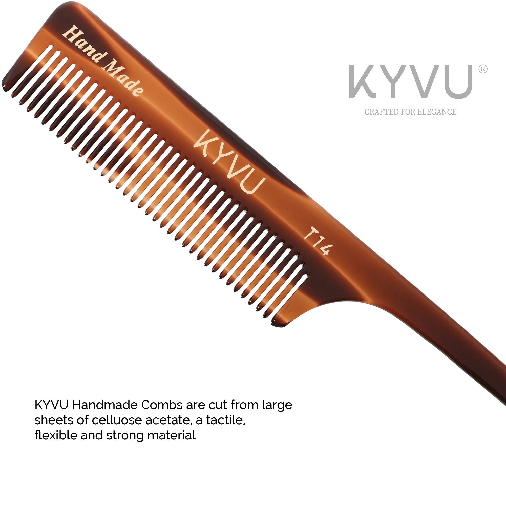 Handmade 18.7 cm Tail Comb (T14)