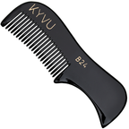Handmade 7.5 cm Premium Cellulose Acetate (Black) Moustache & Beard Comb for Men (B24)