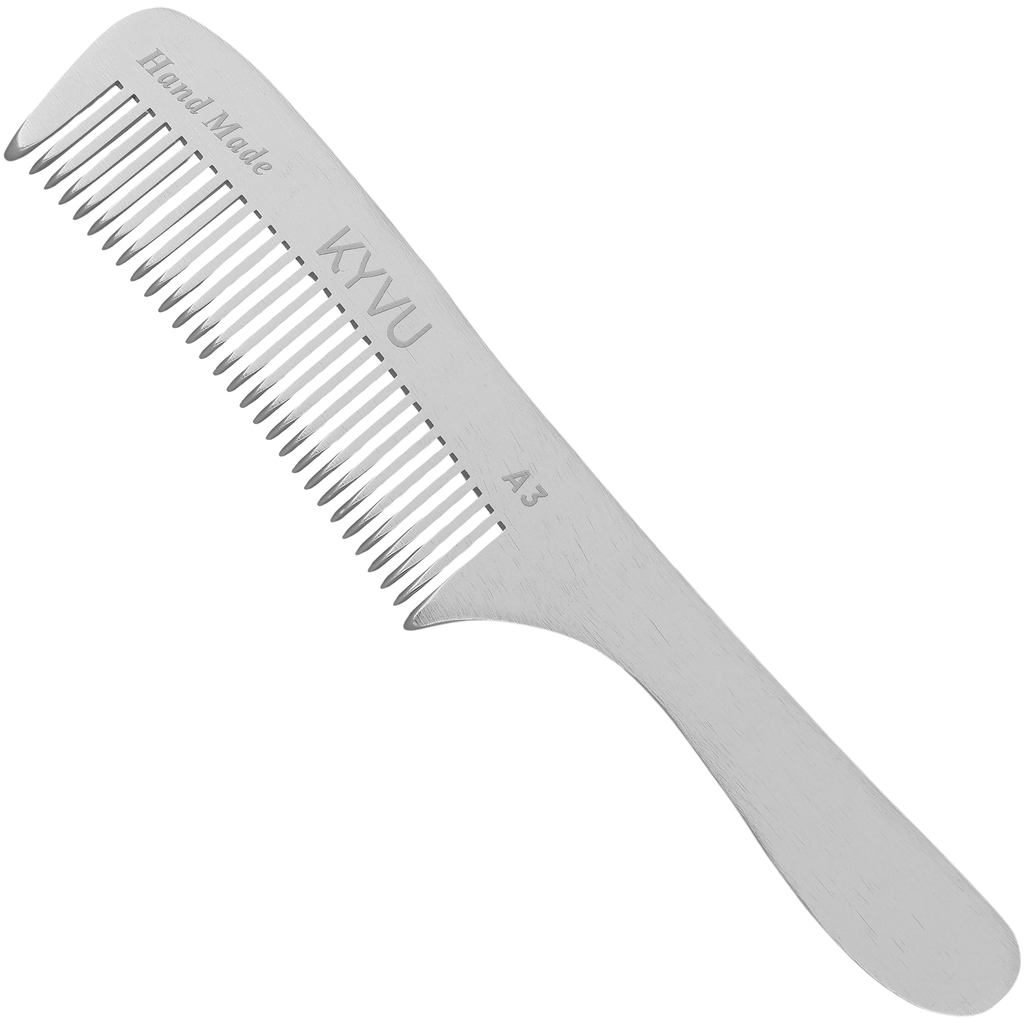 Large Aluminium Coarse-Tooth Comb – Styling Comb with Handle (A3)