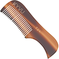 Handmade 7.5 cm Cellulose Acetate (Tortoiseshell) Moustache & Beard Comb for Men (T24)