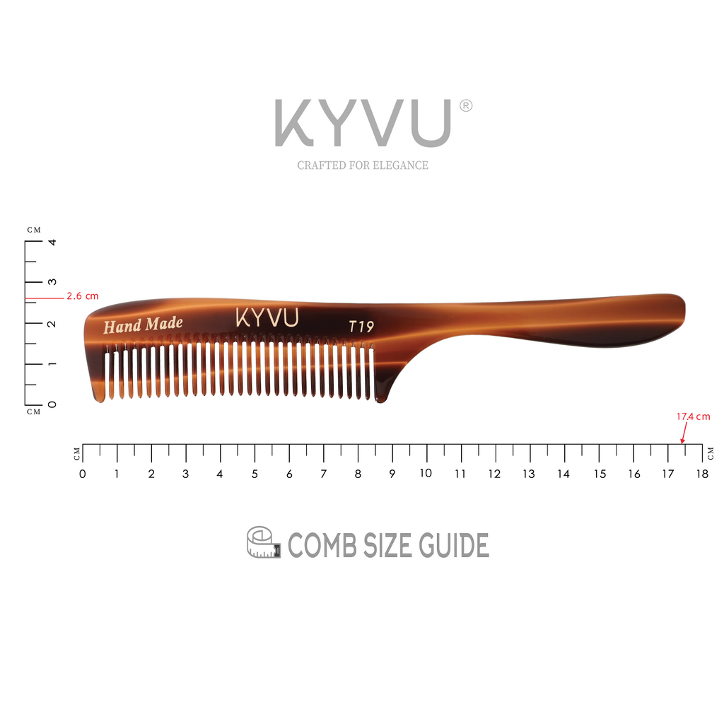 Handmade 17.4 cm Coarse Hair Styling Comb (T19)