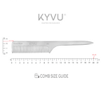 Peigne extra-large en aluminium à dents fines – Peigne de coiffure avec poignée (A6)