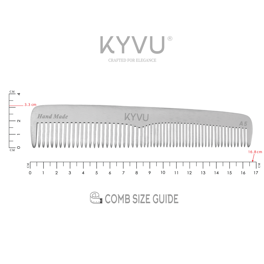 Classic Aluminium Dual-Tooth Comb – Hairdressing Comb (A5)