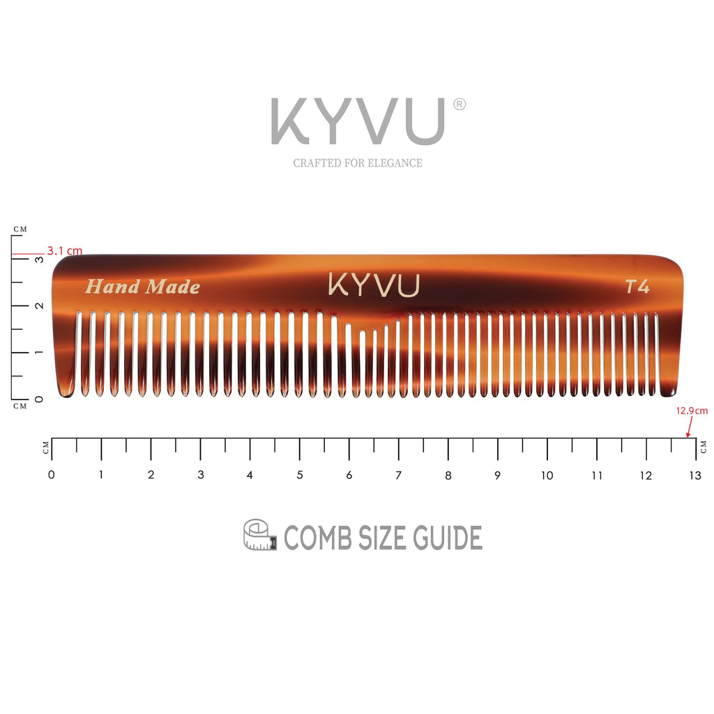 Handmade 12.9 cm Compact Travel Comb (T4)
